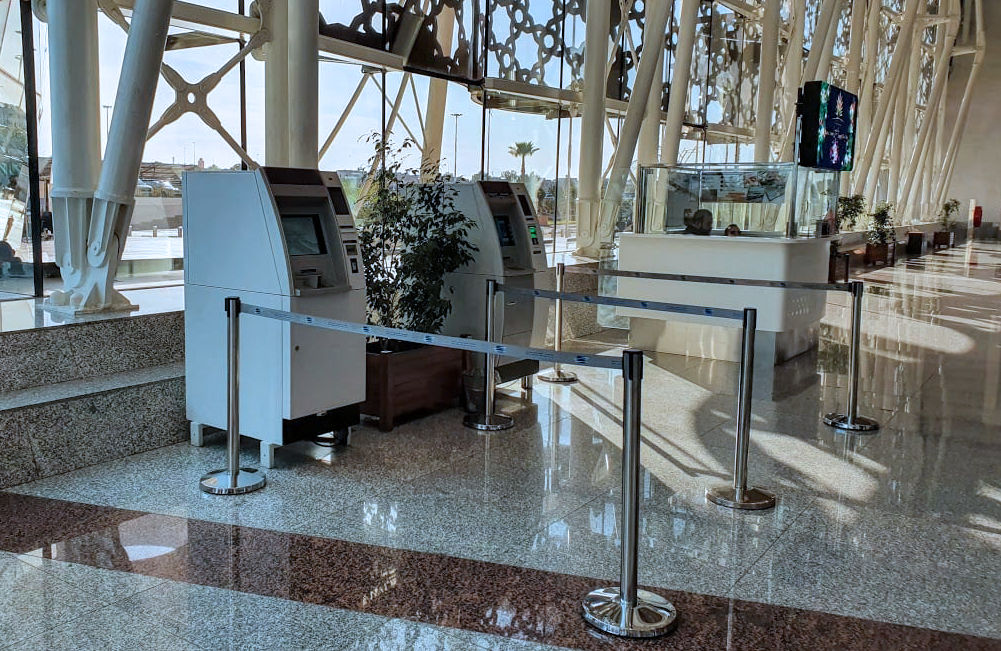 Modern and secure ATM machines at Marrakech airport