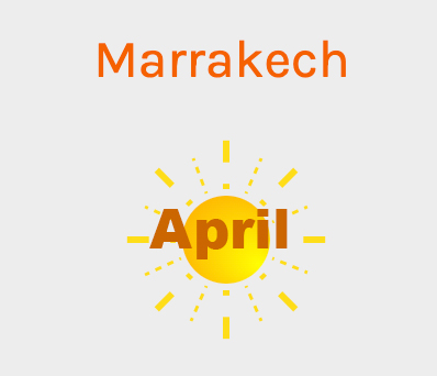 April weather statistics for Marrakech airport