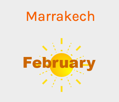 February weather statistics for Marrakech airport