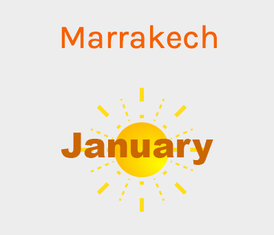 January weather statistics for Marrakech airport