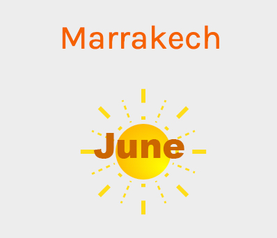 June weather statistics for Marrakech airport