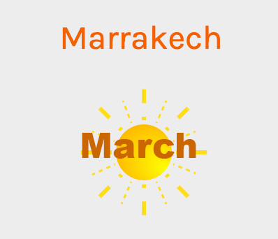 March weather statistics for Marrakech airport