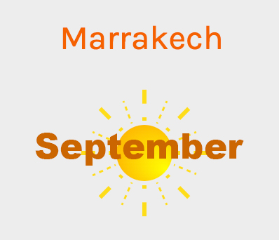 September weather statistics for Marrakech airport